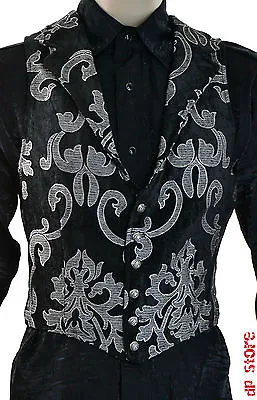 Shrine Gothic Aristocrat Vampire Vest Jacket Victorian Brocade Pirat Steampunk • $129