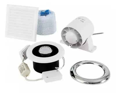 Xpelair AirLine LED 100 4  100mm Inline Shower Fan With LED Light ALL100 93290AW • £42.99