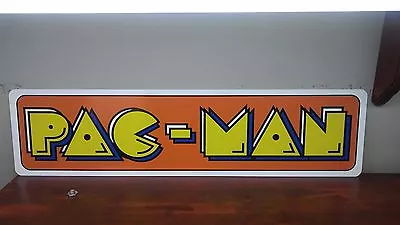 PAC-MAN VINTAGE LOGO ALUMINUM SIGN 6  X 24  • $26.95