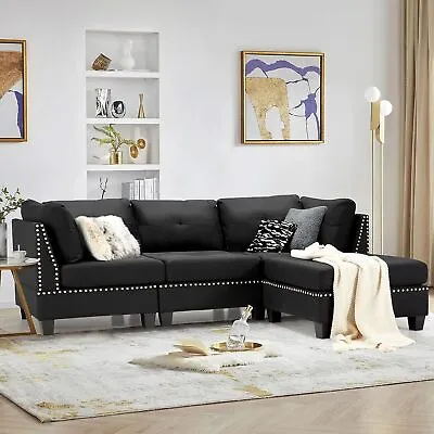 Esright Sectional Sofa L-Shape Large Couch Set W/ Ottoman Furniture Sets • $449.99