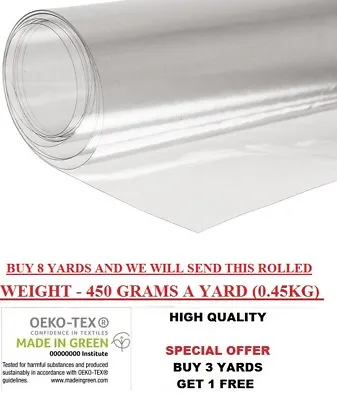 £7.35 • Buy Premium Heavy Clear Plastic Waterproof Tablecloth Protector Vinyl PVC Fabric