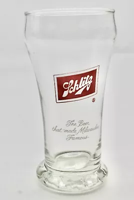 VINTAGE Schlitz Beer Pilsner Glass  The Beer That Made Milwaukee Famous • $17.75