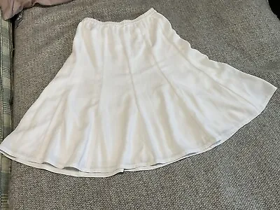 Vintage 80s White Lined Skirt Size 16 • £9