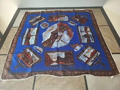 Vintage Venezia Italy Venezia Map Icons Scarf 30 X30  Made In Italy. • $15.50