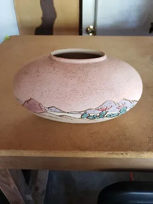 Vintage Southwestern Pottery Vase 22k Gold By Vera Russell • $100