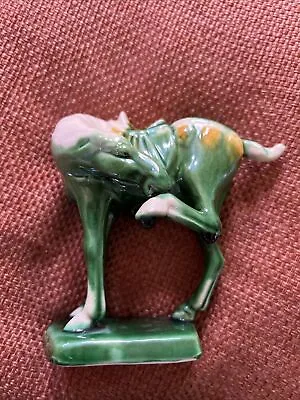 £12.95 • Buy Tang Dynasty Horse Figurine Vintage Chinese Ceramic Reproduction Green