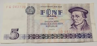 GERMANY 5 Deutsche Mark 1975 • $4.99