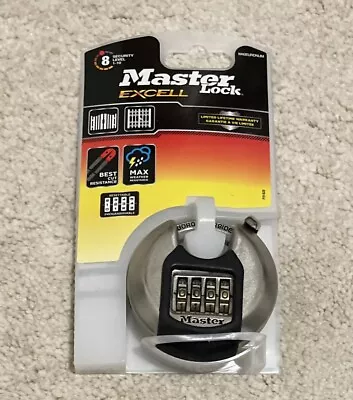 MASTERLOCK HeavyDuty Padlock Combination Stainless Steel Outdoor 70MM M40EURDNUM • £13.99