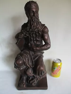 Moses Statue Ten Commandments Moses Figurine Large Vintage Moses Sculpture 18  • $75