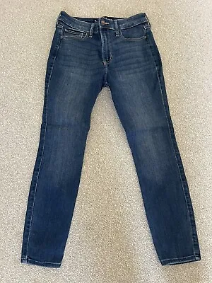 Hollister - High Rise Skinny Jeans - Dark Wash - W28 - L26 (7S) - Good Condition • £9.99