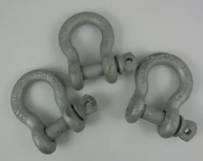 Lot Of 3 FBI Fahr Brothers WLL 3-1/4 Ton  5/8  Screw Pin Anchor Bow Shackle  • $32