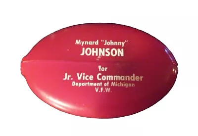 Vintage Mens Red Rubber Coin Purse Pouch Mynard Johnson For V Commander VFW Mich • $7.65