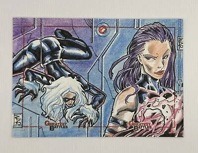 Marvel Greatest Battles Sketch Card William Allen Reyes WAR Psylocke Black Cat • $149.99