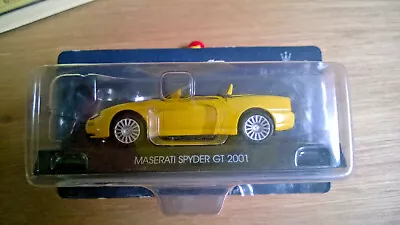 Yellow Maserati Spyder GT 2001 1/43rd Model Car Diorama Display • $7.47