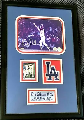 Kirk Gibson Autographed Signed Auto Dodgers 1988 WS HR 8x10 Photo Framed W Patch • $423.23