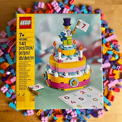 LEGO 40382 Birthday Cake W/Minifigure Holding Dog Balloon; Customizable Stickers • $17.99