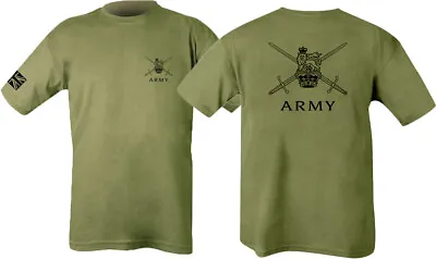 Hm British Army Mens T-shirt Olive Green Printed Tactical Cotton Tee Size S-2xl • £11.99