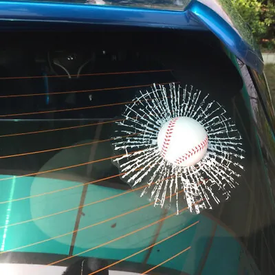 Car Body Stickers Baseball Crack Graphics Vinyl Decal For Windshield Glass Door • $9.80