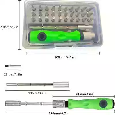 32-in-1 Precision Magnetic Screwdriver Set/ Mini Multi-Purpose Repair Kit W/Case • $8.99