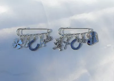 £5.50 • Buy Bride Wedding Gift Something Blue Lucky Horseshoe Bridal Keepsake Garter Charm
