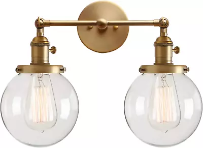 Double Sconce Vintage Industrial Antique 2-Lights Wall Sconces With Dual Mini 5. • $157.99