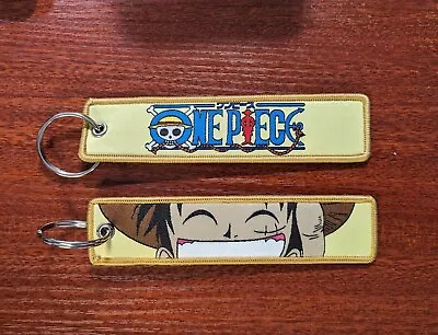 One Piece Key Tag Embroidered Keychain Monkey D. Luffy Anime  Japanese 1.25x5  • $8