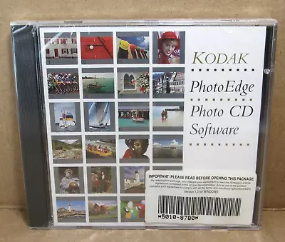 RARE Kodak PhotoEdge Photo CD Software Version 1.0 Vintage 1992 NEW SEALED • $39.97