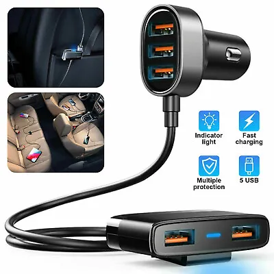 6.2A Fast Charging Car Charger 31W Multi 5 USB Ports Adapter For IPhone Samsung • $12.48