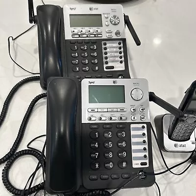 AT&T SynJ SB67138-148 4-Line Cordless Business Phone System *  LOT OF 2 • $75