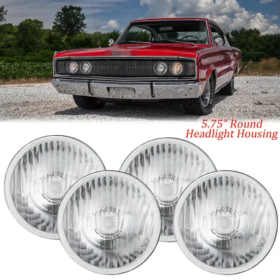 Newest 4PC 5.75  LED Round Headlights Housing For Dodge Charger 1966-1974 • $90.67