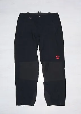 MAMMUT Mens Black Schoeller Dryskin Extreme Bi Stretch Champ Pants Size 52 • $69.99