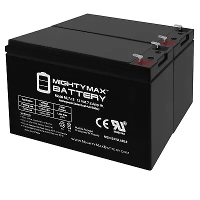 Mighty Max 12V 7Ah SLA Battery Replaces MarCum LX-3TC Ice Fishing Sonar - 2 Pack • $37.99