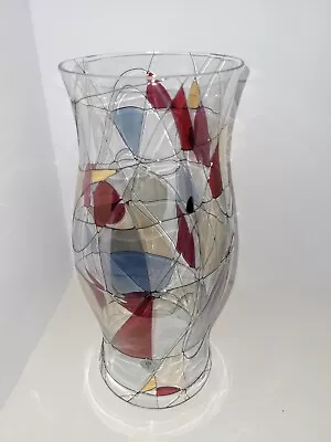 Partylite Calypso Mosaic Hurricane Candle Shade Stained Glass • $49.99