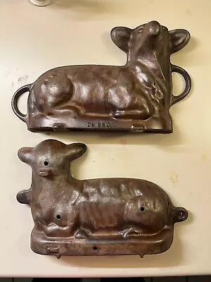 VINTAGE GRISWOLD CAST IRON LAMB CAKE MOLD NO. 866 PART 921 922 Need E-Tanked • $20