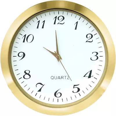 Mini Clock Insert 2-1/8 Inch (55 Mm) Round Quartz Movement Miniature Clock White • $15.38