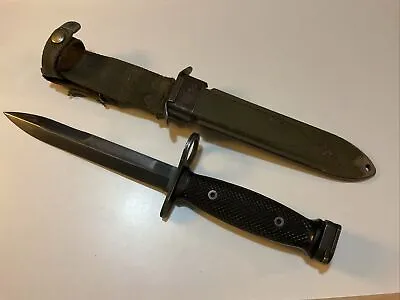 U.s. Military Vietnam Era M-7 (boc) Bayonet W/ Us M8 Bmco Scabbard Excellent • $94.99