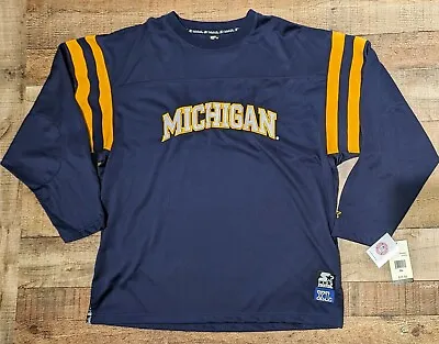 Vintage Long Sleeve Starter Jersey University Of Michigan Wolverines - Adult XL • $24