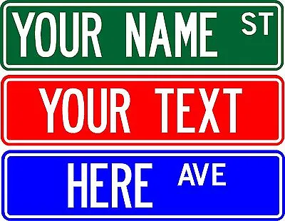 Personalized Custom Street Sign 6 X24  Make Your Own Sign - Free Shipping • $18.38