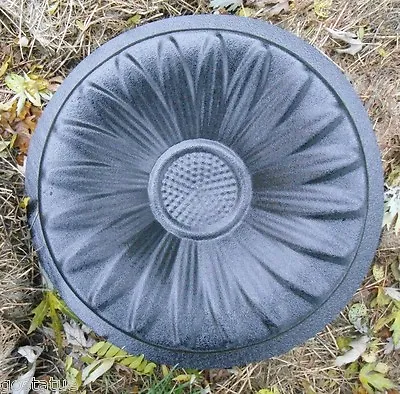 Flower Birdbath Top Mold Full Size Concrete Mold Poly Plastic Cast 100's 16 X4  • $149.95