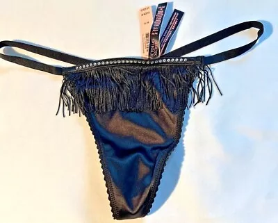 NWT Victoria's Secret Playful Bling Studded Fringe V-String ~MLXL • $14