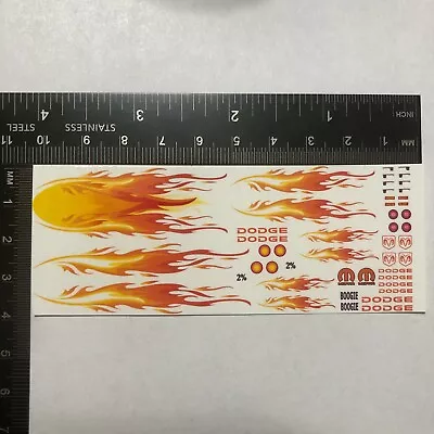 Clear 1:64 Waterslide Decal For Hot Wheels '66 Dodge A100 Van Fire Flames • $4.50