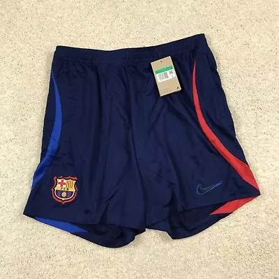 Nike FC Barcelona Mens XL Strike Shorts Navy Blue New DH7711 492 Slim Fit • $33.99