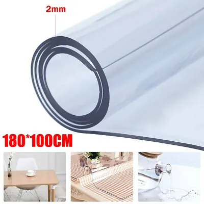 £9.99 • Buy Clear PVC Tablecloth Table Cover Office Chair Desk Floor Carpet Protector Mat UK
