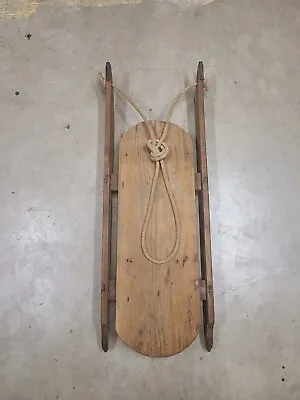 Antique Wood Sled Childs Sled Primitive Rustic Has Some Repairs  • $275