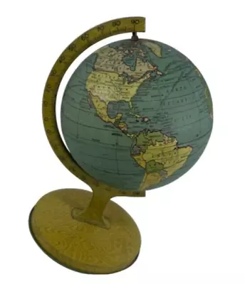 J. Chein & Co. World Globe Rotating Base VINTAGE Good Condition • $72.33