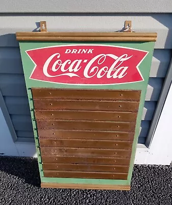 Early Original Vintage Wood Masonite Coca-Cola Menu Board - 29 X 17  • $245