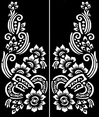 Henna Stencils Mehndi Templates Easy To Use Designs Indian Style Body Art • £4.25