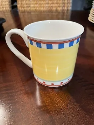 Villeroy & Boch 1748 Twist Bea Cup Mug Fine China Checkered Polka-dot • $15