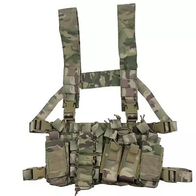 Tactical Chest Rig Utility Vest Airsoft Army Camo Black Multicam Cp Bcp Molle • £30.99