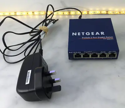 NETGEAR GS105 V4 ProSafe 5-Port Gigabit Switch UK SELLER FREE P&P #BOX 218 • £14.98